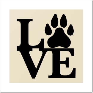 Love for dogs (black) Posters and Art